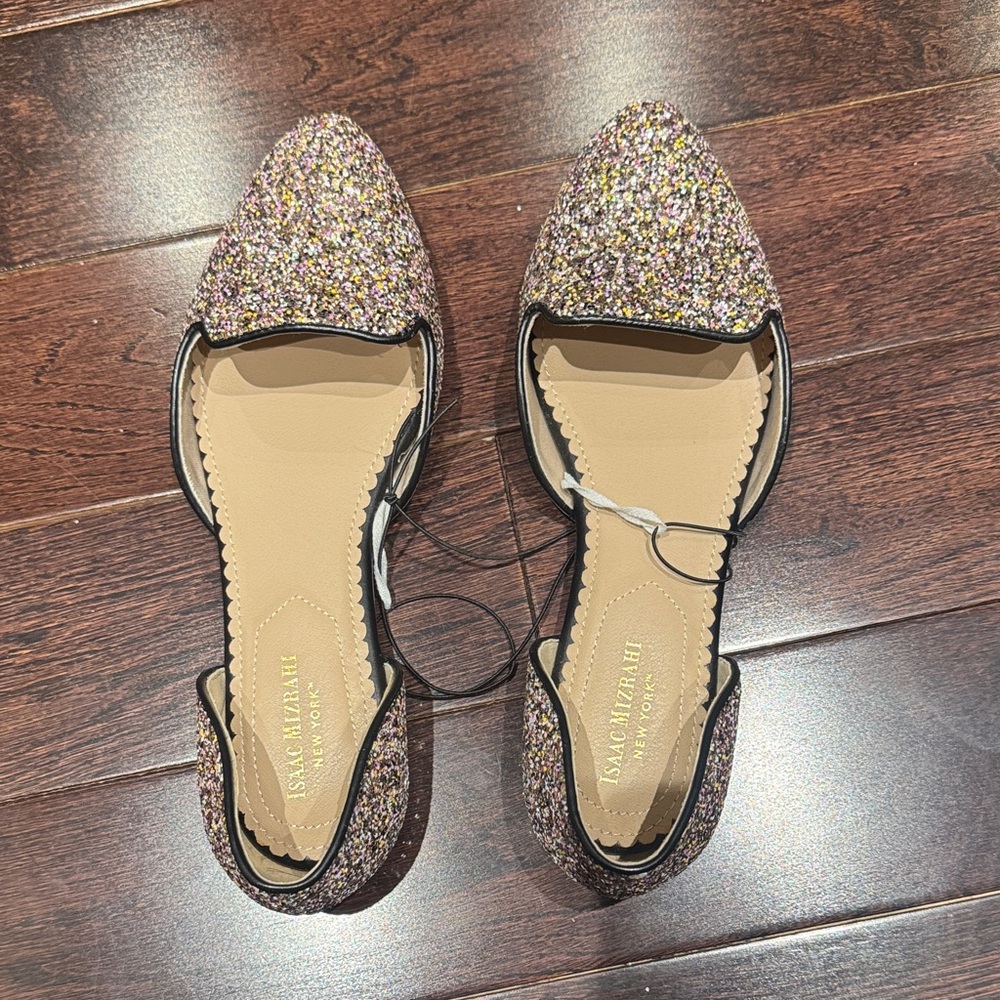 Isaac Mizrahi Women's Sparkling Flats - Multicolor Glitter